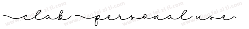 Clab Personal use字体转换